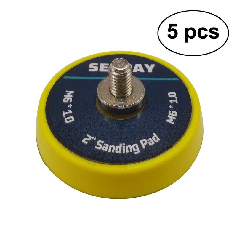 SENRAY 2 Inch DA Polisher & Sander Pad 5PCS - M6 Thread - Hook & Loop Random Orbital Backing Plate - Image 2